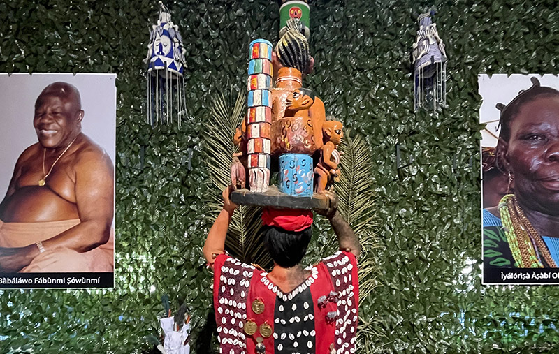 Woman holding on the head